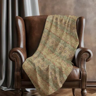 Addison Rugs Addison Machine Washable Sherpa Asb615 Bohemian Throw Blanket In Brown