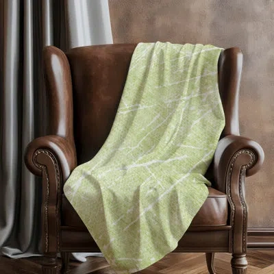 Addison Rugs Addison Machine Washable Sherpa Asb628 Lines Throw Blanket In Green