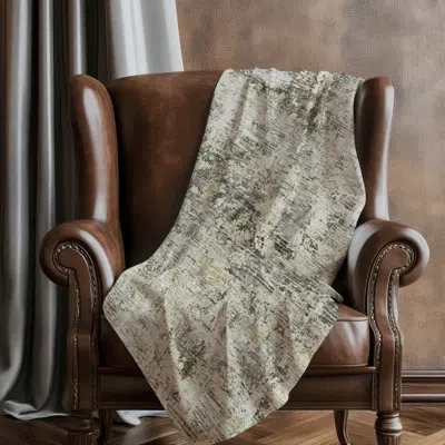 Addison Rugs Addison Machine Washable Sherpa Asb644 Modern Throw Blanket In Taupe