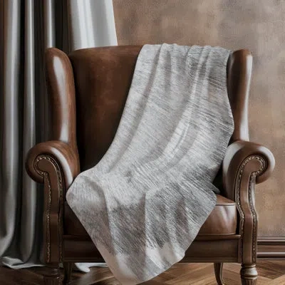 Addison Rugs Addison Machine Washable Sherpa Asb650 Spiral Throw Blanket In Gray