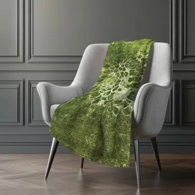 Addison Rugs Addison Machine Washable Sherpa Asb652 Modern Throw Blanket In Green
