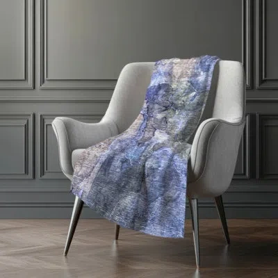 Addison Rugs Addison Machine Washable Sherpa Asb689 Modern Throw Blanket In Blue