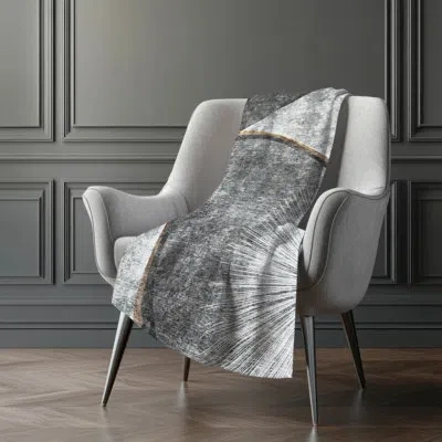 Addison Rugs Addison Machine Washable Sherpa Asb701 Modern Throw Blanket In Black
