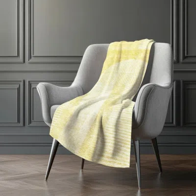 Addison Rugs Addison Machine Washable Sherpa Asb711 Art Deco Throw Blanket In Gold
