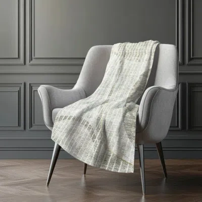 Addison Rugs Addison Machine Washable Sherpa Asb723 Striped Throw Blanket In Taupe