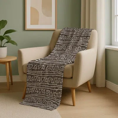Addison Rugs Addison Machine Washable Sherpa Asb730 Bohemian Throw Blanket In Chocolate
