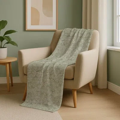 Addison Rugs Addison Machine Washable Sherpa Asb732 Geometric Throw Blanket In Gray