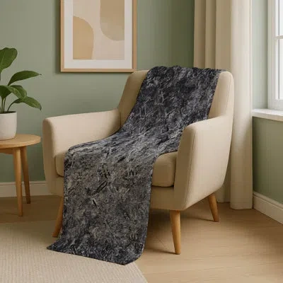 Addison Rugs Addison Machine Washable Sherpa Asb768 Diamond Throw Blanket In Black