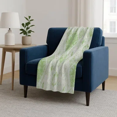 Addison Rugs Addison Machine Washable Sherpa Asb776 Moroccan Throw Blanket In Green