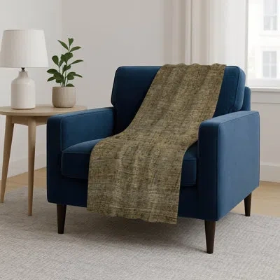 Addison Rugs Addison Machine Washable Sherpa Asb790 Southwest Throw Blanket In Brown