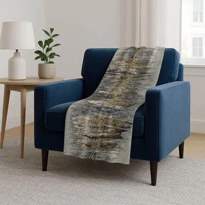Addison Rugs Addison Machine Washable Sherpa Asb807 Modern Throw Blanket In Gray