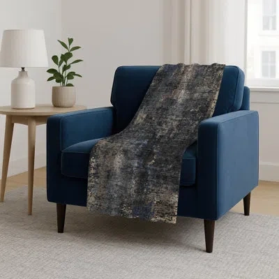 Addison Rugs Addison Machine Washable Sherpa Asb815 Modern Throw Blanket In Gray