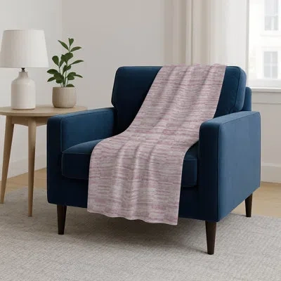 Addison Rugs Addison Machine Washable Sherpa Asb817 Stripes Throw Blanket In Neutral