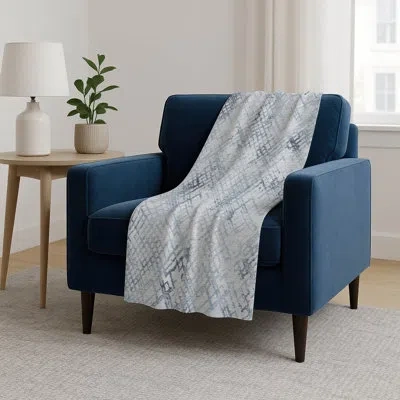 Addison Rugs Addison Machine Washable Sherpa Asb824 Squares Throw Blanket In Neutral