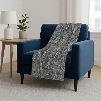 Addison Rugs Addison Machine Washable Sherpa Asb829 Abstract Throw Blanket In Gray