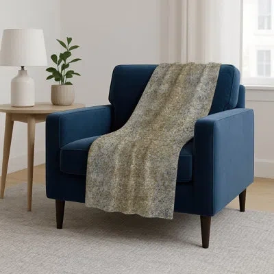 Addison Rugs Addison Machine Washable Sherpa Asb840 Vintage Throw Blanket In Brown