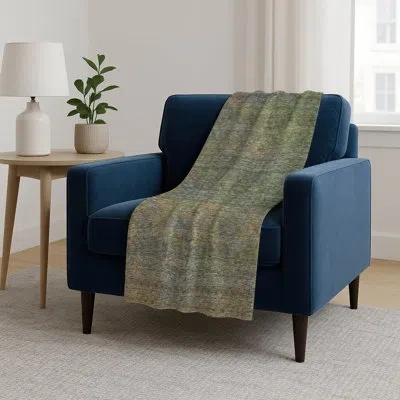 Addison Rugs Addison Machine Washable Sherpa Asb843 Modern Throw Blanket In Green
