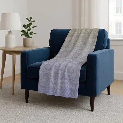 Addison Rugs Addison Machine Washable Sherpa Asb845 Ombre Throw Blanket In Beige