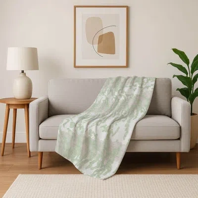 Addison Rugs Addison Machine Washable Sherpa Asb873 Animal Print Throw Blanket In Green