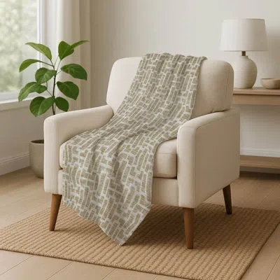 Addison Rugs Addison Machine Washable Sherpa Asb916 Geometric Throw Blanket In Gray