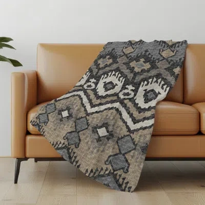 Addison Rugs Addison Machine Washable Sherpa Boho Throw Blanket In Desert