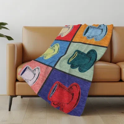 Addison Rugs Addison Machine Washable Sherpa Coffee Mugs Throw Blanket In Kaleidoscope