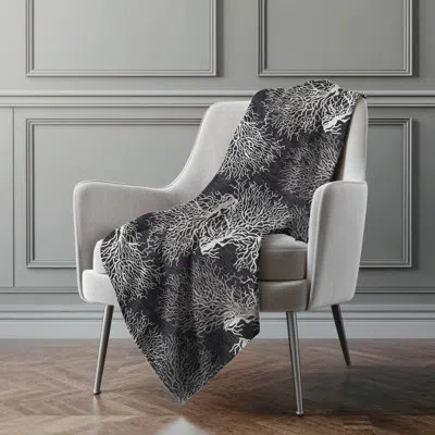 Addison Rugs Addison Machine Washable Sherpa Coral Throw Blanket In Midnight