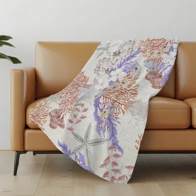 Addison Rugs Addison Machine Washable Sherpa Coral Throw Blanket In Spice