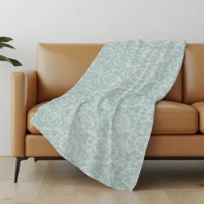 Addison Rugs Addison Machine Washable Sherpa Nautilus Throw Blanket In Green