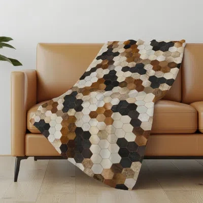 Addison Rugs Addison Machine Washable Sherpa Octagon Throw Blanket In Multi
