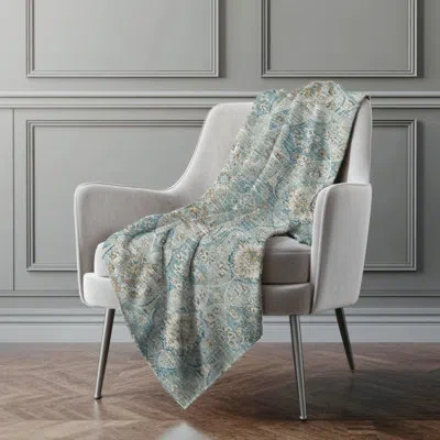 Addison Rugs Addison Machine Washable Sherpa Ornate Throw Blanket In Multi