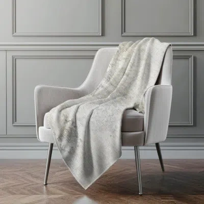 Addison Rugs Addison Machine Washable Sherpa Soft Abstract Throw Blanket In Gray
