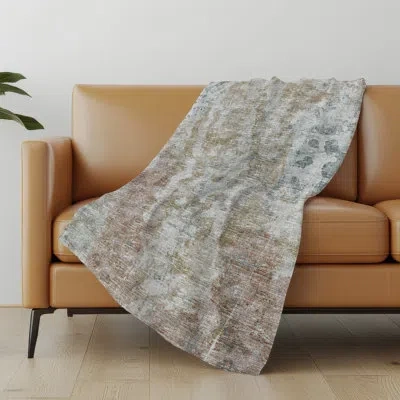 Addison Rugs Addison Machine Washable Sherpa Soft Abstract Throw Blanket In Multi