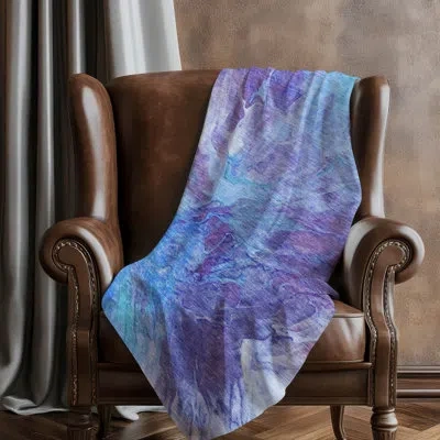 Addison Rugs Addison Machine Washable Sherpa Throw Blanket In Blue Abstract 1