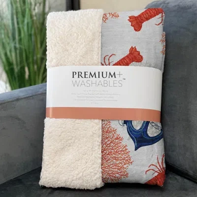 Addison Rugs Addison Machine Washable Sherpa Throw Blanket In Ivory Animal Print