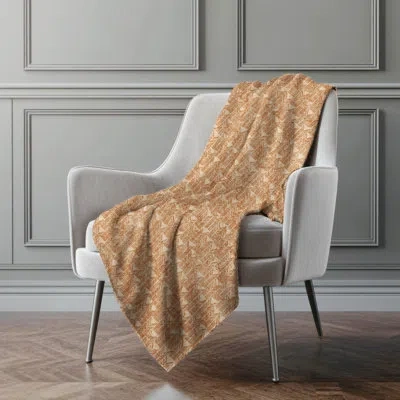 Addison Rugs Addison Machine Washable Sherpa Throw Blanket In Salmon Geometric