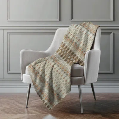 Addison Rugs Addison Machine Washable Sherpa Tribal Throw Blanket In Canyon