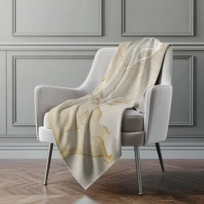 Addison Rugs Addison Machine Washable Sherpa Watercolors Throw Blanket In Beige