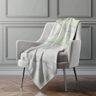 Addison Rugs Addison Machine Washable Sherpa Watercolors Throw Blanket In Green