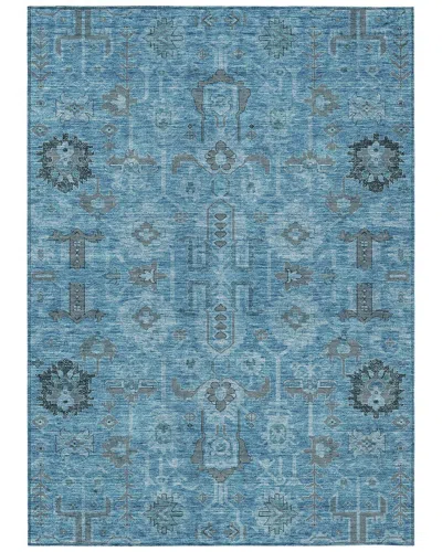 Addison Rugs Chantille Polyester Indoor/outdoor Washable Rug In Blue