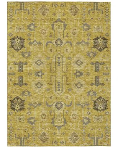 Addison Rugs Chantille Polyester Indoor/outdoor Washable Rug In Gold