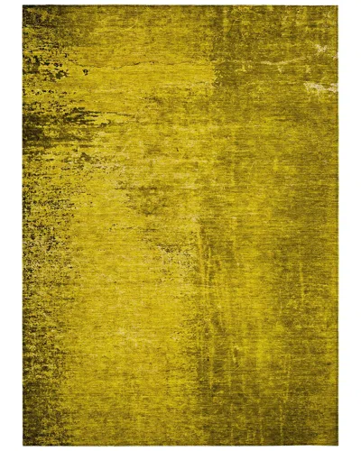Addison Rugs Chantille Polyester Indoor/outdoor Washable Rug In Gold