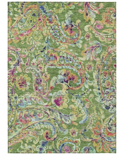 Addison Rugs Chantille Polyester Indoor/outdoor Washable Rug In Green