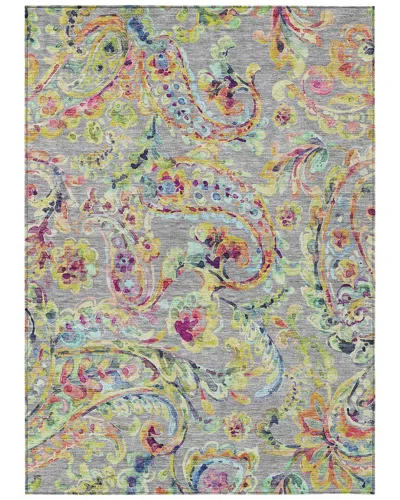 Addison Rugs Chantille Polyester Indoor/outdoor Washable Rug In Grey