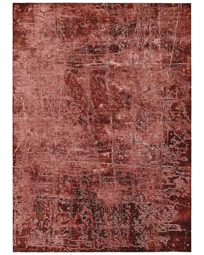 Addison Rugs Chantille Polyester Indoor/outdoor Washable Rug In Red