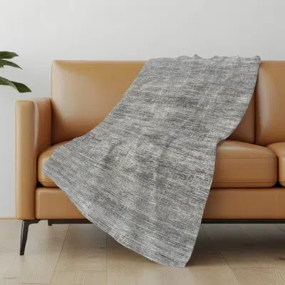 Addison Rugs Premium Machine Washable Addison Sherpa Throw Blanket In Silver Abstract