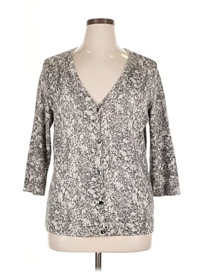 Pre-owned Additions By Chico's Cardigan Sweater In Gray