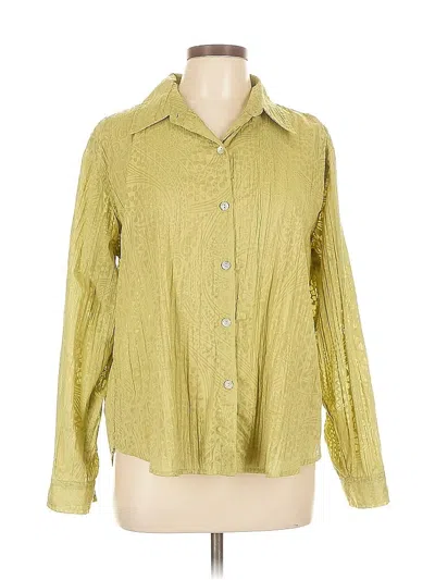 Pre-owned Additions By Chico's Long Sleeve Blouse In Green