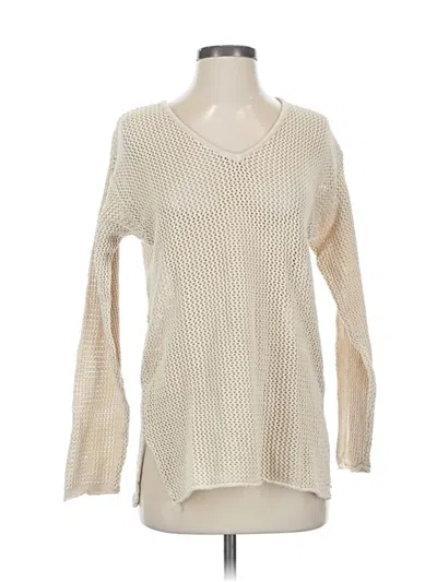 Pre-owned Additions By Chico's Pullover Sweater In White