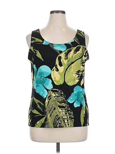 Pre-owned Additions By Chico's Tank Top Green Strapless Neckline Tops